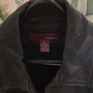 Black leather men’s jacket